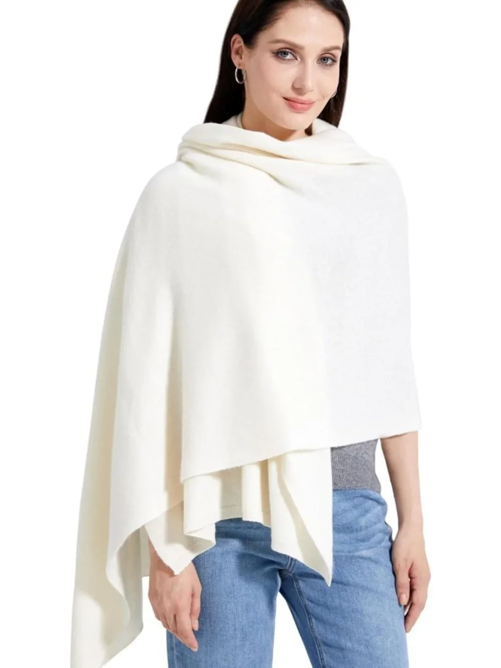 Chic Extra Large Cashmere Blend Wrap Scarf for Women - Travel Stole 87